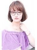 大人かわいい伸ばしかけグレージュナチュラルボブ