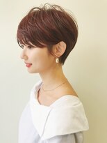 ビグディーサロン(BIGOUDI SALON) 大人可愛い☆チェリーレッドの耳掛けショート