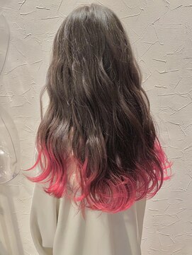 遊人セントラル(CENTRAL) インナーカラー☆リアルレッドカラー☆