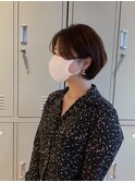 うざバングでアンニュイショートボブ