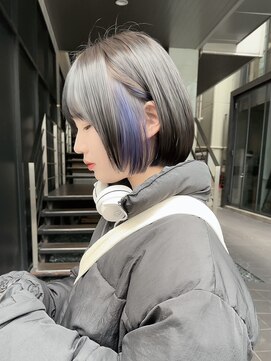 ロンド レア 天神大名店(Lond Le’a) 天神大名ダブルカラーケアブリーチインナカラーラベンダー韓国