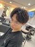 [新規]メンズカット+波巻きパーマ　￥12100