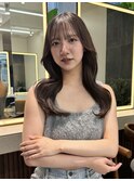韓国レイヤーカット/くびれ巻き/前髪顔周り/セミディ[門前仲町]