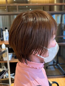 クラップス オル 金沢八景(CLAPS Ore) ミルクティベージュカラーミニボブ大人ショートボブショート