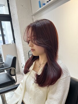 ブレンド 渋谷(BLend) 前髪アンブレラカラーこなれミディイメチェン韓国マッシュ