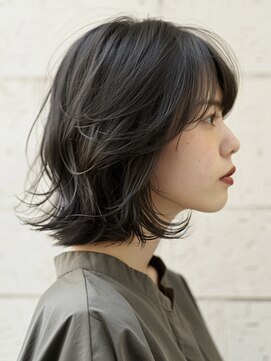 アルトリスト(Altruist Aging×HAIR&SPA) ★ダークアッシュ大人ガーリーボブ着物ミディアムレイヤーカット