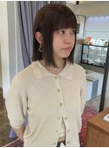 大人可愛いチョコレートカラーブリーチなし