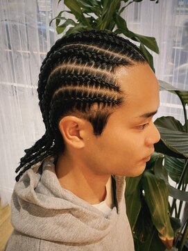 ルポ バイ モイ(Repos by MOI) 地毛コーンロウ(8本)