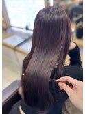 【ブリーチなし】ラベンダーカラーとレイヤーカットでツヤ髪