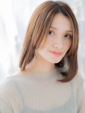 モッズヘア 越谷(mod's hair) 2wayバング小顔センターパート抜け感セミディc6越谷20代30代40代