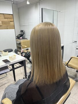 アジールヘア 所沢プロペ通り店(agir hair) ブロンドベージュくびれヘア夏ケアブリーチ所沢韓国