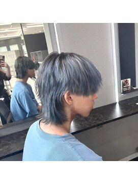 ワンズナゴヤ 名古屋栄店(ONE's NAGOYA) フェザーパーマブルーブラックスパイキーショートスペインカール