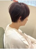 ショートヘア×ボルドーカラー/アオキタツノリ