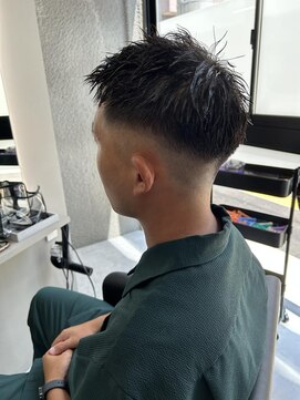 バディ 中野駅前店(BUDDY) メンズフェード×ピンパーマ【中野美容室/メンズカット】