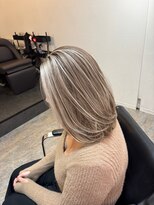 ブレンド 渋谷(BLend)&nbsp;ハイライトカラーミディアムヘア暗めカラーデザインカラー