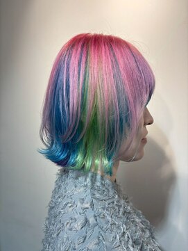 ユンコーンカラー/派手髪/デザインカラー