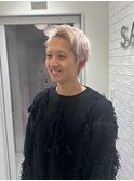 ココアベージュ/クラゲヘアー/メンズカット/小顔/黒髪/栄