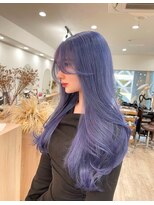 トキ(TOKI) ネイビーブルー×顔まわりカット