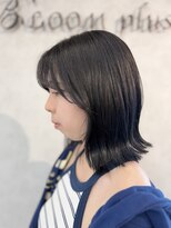 ヘアースペースブルーム プリュス 石橋店(HAIR SPACE BLOOM plus) 残留しない黒染め/リクルートブラック/タッセルボブ/石橋阪大前