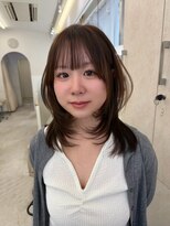 ネモネ バイ ミリー 梅田茶屋町(nemone by milly)&nbsp;レイヤーカット×くすみこっくりブラウンカラー