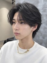 オグジュアリー 表参道(aux.)&nbsp;毛流れハンサムショートセンターパートメンズ黒髪爽やか