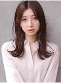 ナチュラル外ハネロング