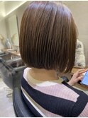 サラッとストレート仕上げスタイリング簡単前下がりボブ♪