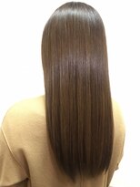 ファンモアサロンネクスト(fun more salon NEXT)&nbsp;明るめに白髪も染まるしなやかな縮毛矯正ツヤ髪ロング