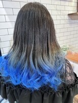 オーブ ヘアー リリー 博多2号店(AUBE HAIR lily) ブルーグラデーションカラー！