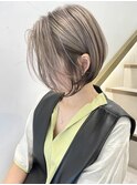 海外ヘア ショート 外国人風ボブ 逆インナーカラー t109