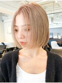 ワンレンボブベージュ_チェリーブラウンフェミニン_ba353981