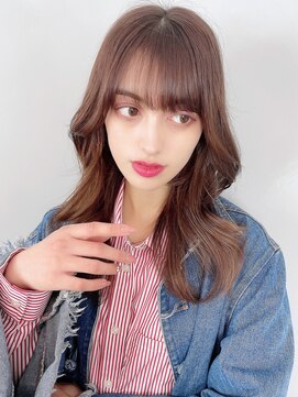 アイティーバイアルバム 八王子店(IT by ALBUM) ヨシンモリ_斜めバンググレージュカラーシルキーベージュ_29162