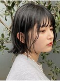 大人マッシュショート丸みショート黒髪ショートベリーショート