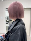 切りっぱなしボブ/エアリーロング/美髪/ピンクブラウン/町田