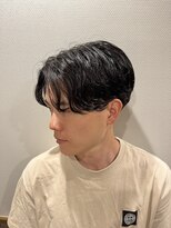 銀座マツナガ 神田店&nbsp;20代30代垢抜け爽やかイケメンニュアンスパーマセンターパート