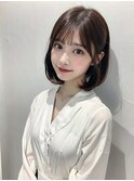 オルチャンボブ切りっぱなしボブエアリー後れ毛レイヤー韓国風
