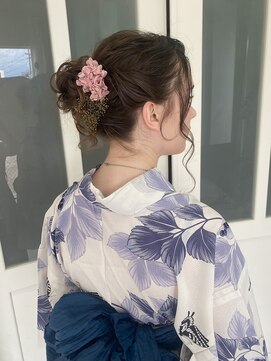 ユウホウ(YUHOU) 浴衣ヘア ミドルアップ