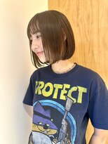 リノア 鵠沼海岸(LINOA)&nbsp;デザインカラー/レイヤーカット/ウェットヘア/オリーブベージュ