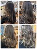 《外人風ヘアカラー》カット+ケアブリーチハイライト+カラー+TOKIO TR 24900