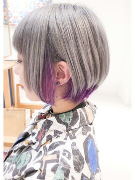 デイズ(days) 30代40代50代イメチェンデザインカラー前髪ひし形ショート