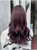 ブリーチ１回～ワインレッドカラー♪