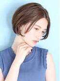 ショート・ボブ/面長/前髪なし/絶壁解消/30代/40代/50代/くびれ