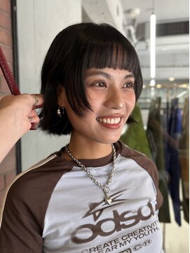 ノラ ヘアーサロン(NORA HAIR SALON) 切りっぱなしボブ顔まわりレイヤーフェイスレイヤー
