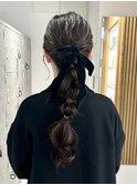 『hinari』結婚式ヘアセット/リボンアレンジ
