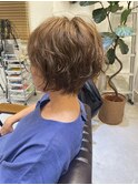 ショートボブ　パーマ
