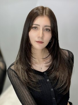 レイヤーカット_オリーブブラウン_イメチェン美髪