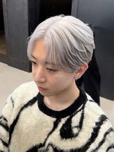 デザインカラー、ダブルカラーで透明感のある仕上がりに！(メンズサロン白島/パーマ)