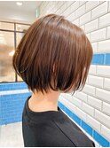 【藤原三知代】アッシュブラウンのショートボブ