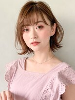 キリ 表参道(kyli) 大人かわいいコテ風パーマボブルフ小顔カット薄めバング外ハネ＊