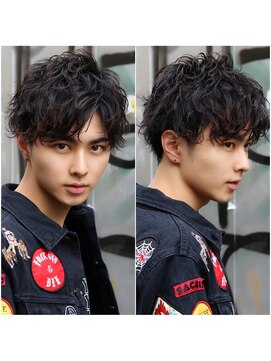 ネイビー(NAVY) 無造作スパイラルパーマ ボリュームマッシュショート